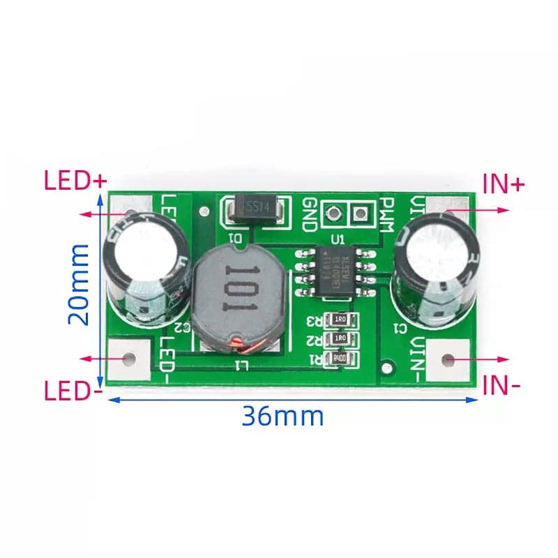 3W 5-35V LED Driver - view 3