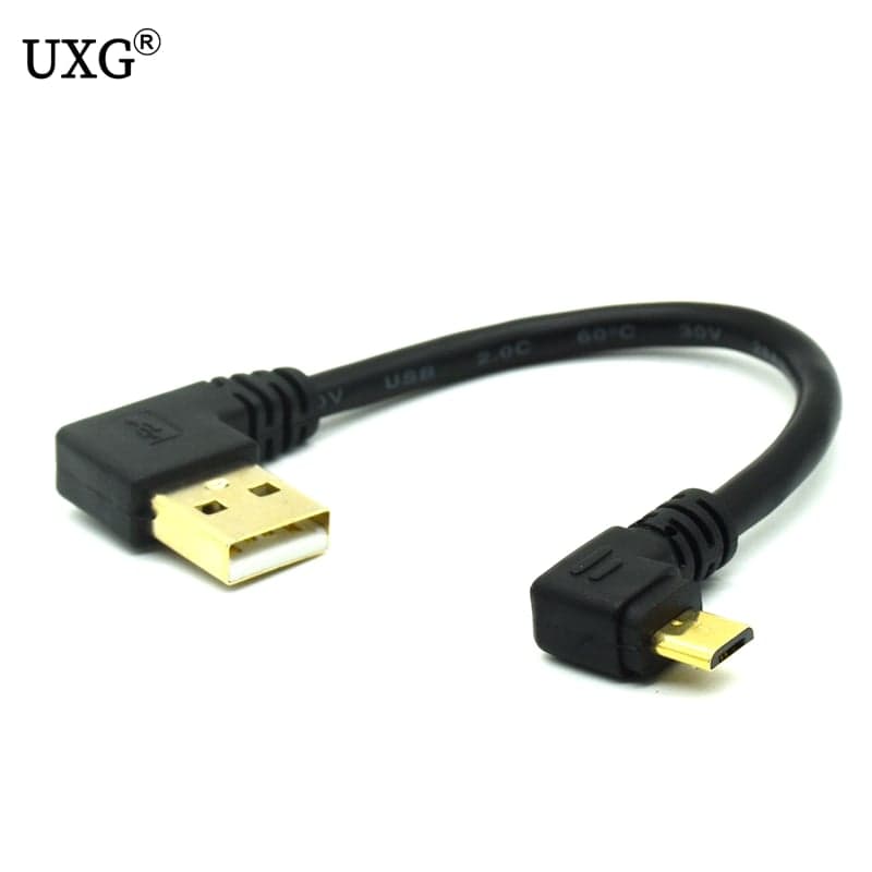 Gold Plated 15CM Short 90 Degree USB 2.0 to - view 3