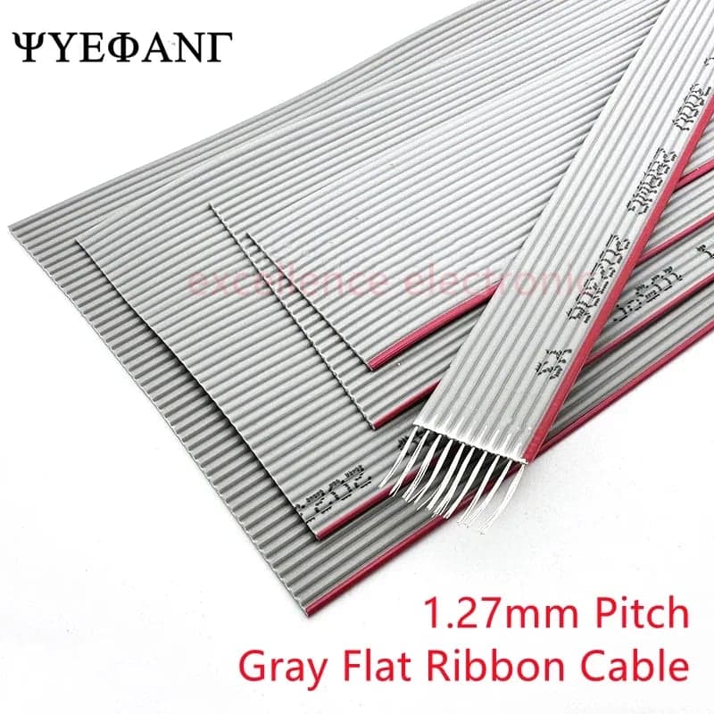 5meter 6p/8/10/14/16/20/26/30/34/40/50/60 Pin 1.27mm Pitch Gray Flat